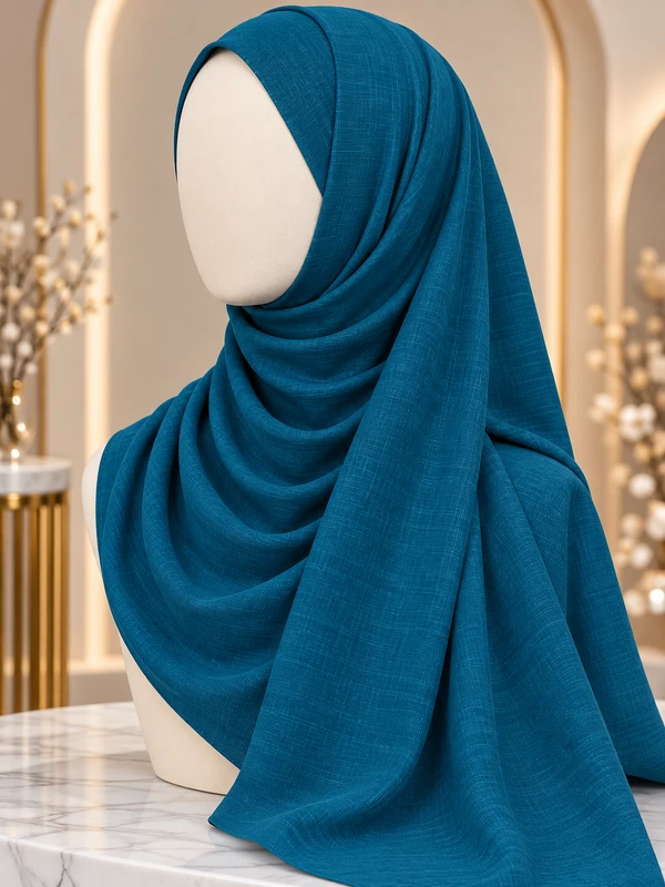 Zinc Blue Premium Turkish Hijab